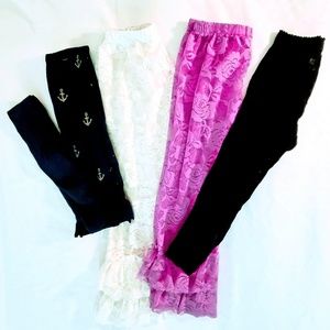 Girls Leggings/stockings bundle 4-6T (5 total)